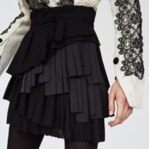 Zara studio pleated skirt